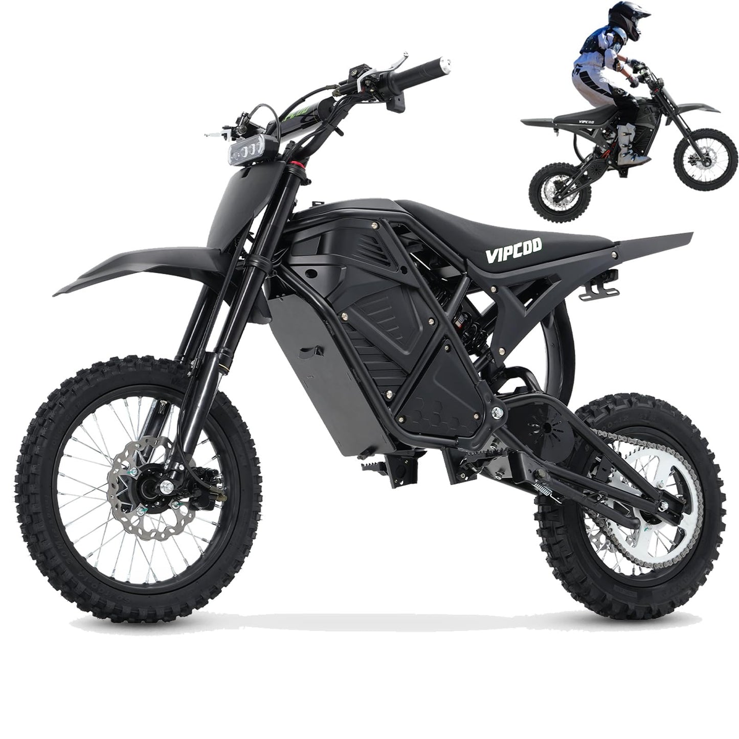 Moto Electrique Adulte pour Adolescents,VIPCOOH3 Velo VTT Electrique Homme,Pente 60°,Batterie Amovible 48V/23Ah,Double Frein Hydraulique et Suspension Intégrale,Âge recommandé≥13